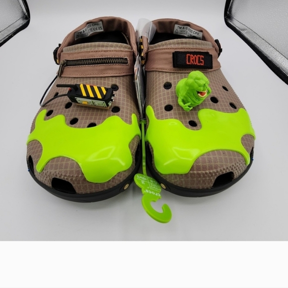 Crocs Ghostbusters Classic Clog Glow in the Dark with Charms NEW w/ Tag - Picture 6 of 9